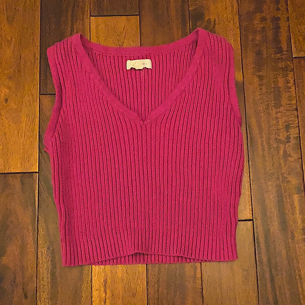 PacSun of the shoulder pink sweater